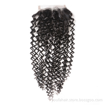 Vietnamese Virgin Kinky Curly Hair 4x4 Lace Closure Pre Plucked with Baby Hairs 4x4 2x6 5x5 13x4 13x6 6x6 7x7 360 Lace Closure